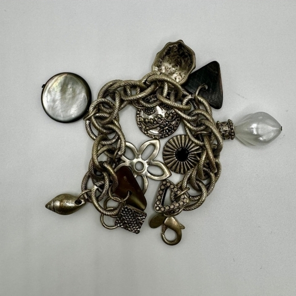Charmed Vintage Gunmetal Chico’s Bracelet - Picture 5 of 6